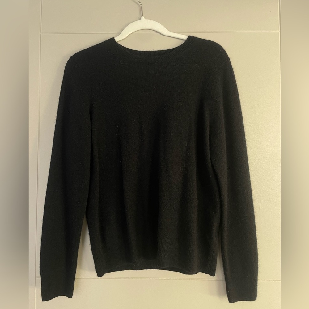 Simple black cashmere sweater